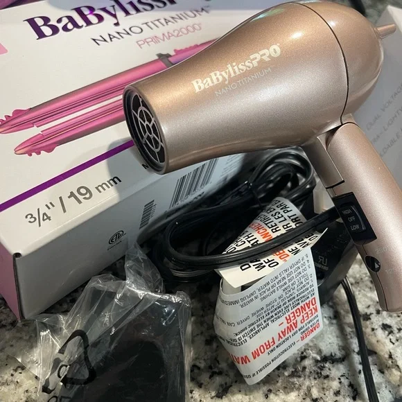 ❌BaBylissPRO Nano Titanium Hair Dryer and Straightener Set Mini LIMITED Edition❌ - Picture 4 of 11